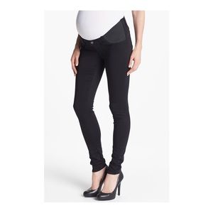 J Brand Mama J Black Luxe Sateen Maternity Jeans